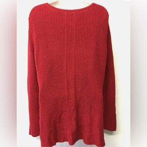 Dana Buchman Vibrant Red Crew Neck Sweater